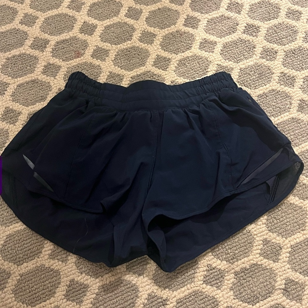 Lululemon Athletica Blue Athletic Shorts Relaxed Fit